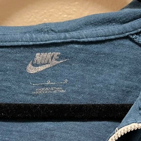 Nike Lightwight Blue Full Zip Athletic Sweatshirt HoodieAthleisure Size Large - Picture 3 of 6
